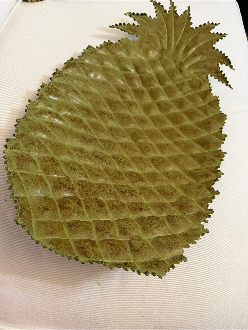 Pineapple tray vintage gold lacquered